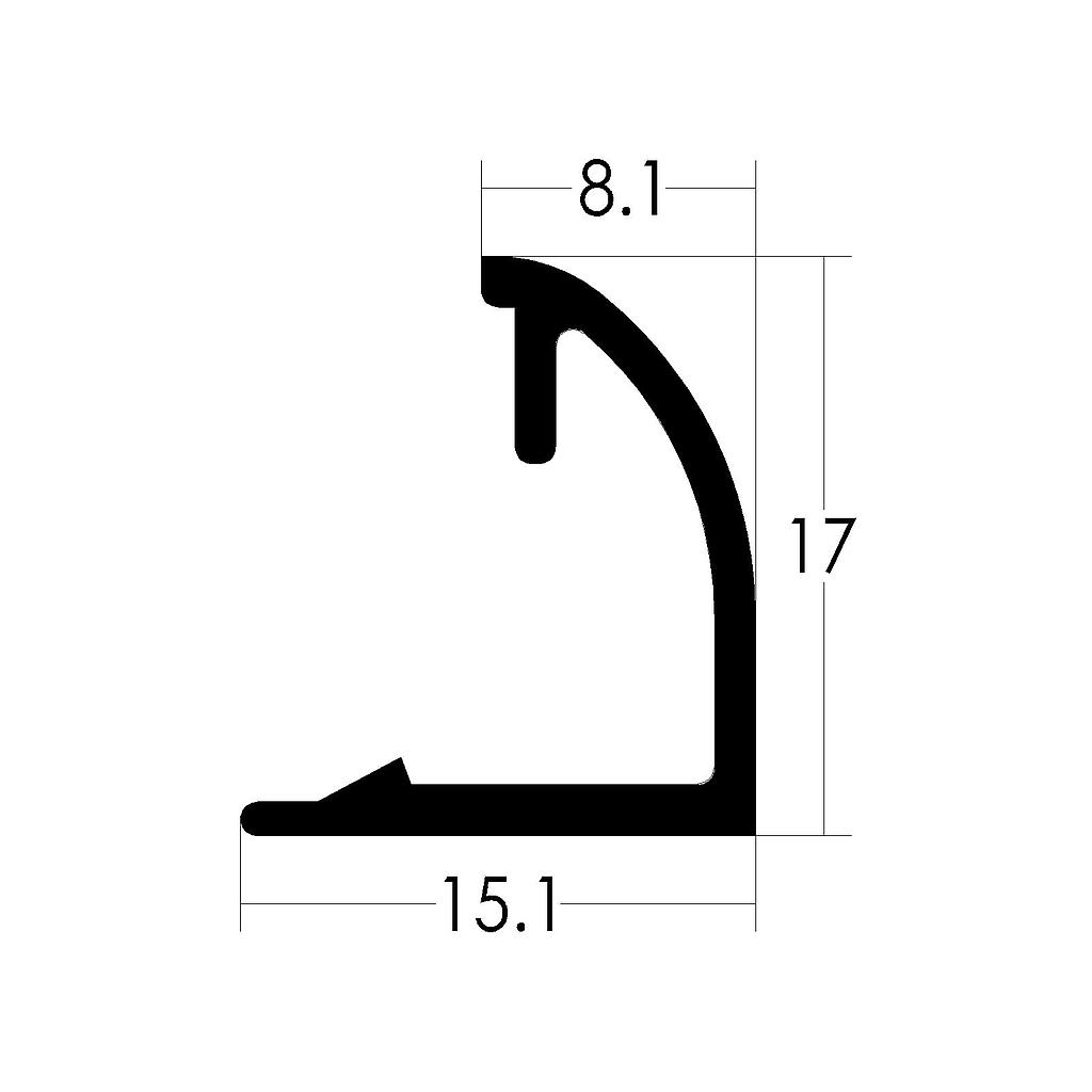 CONTRAVIDRIO CURVO 8mm "TLT" (LM)(LM2)