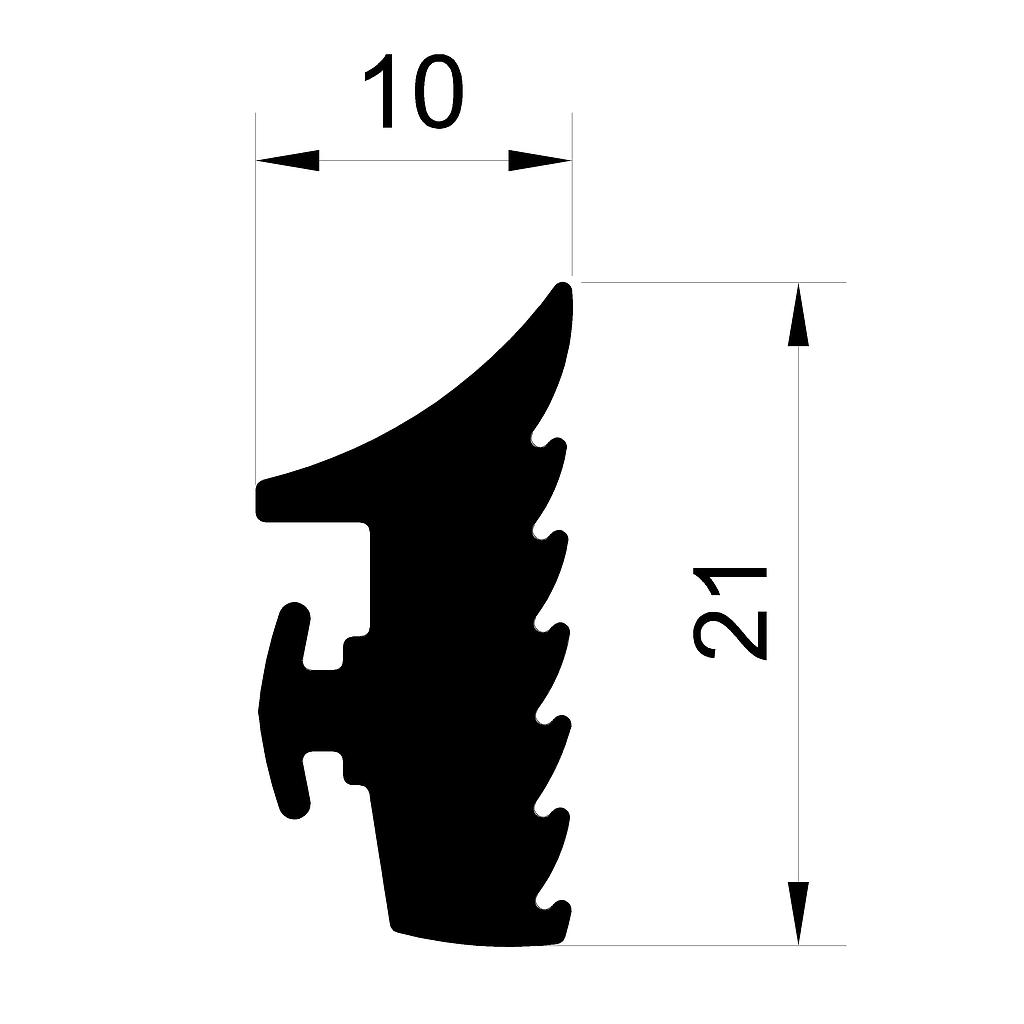 BTE. RESPALDO APOYO VIDRIO BARANDA SPL "BVI" Rollo x 100